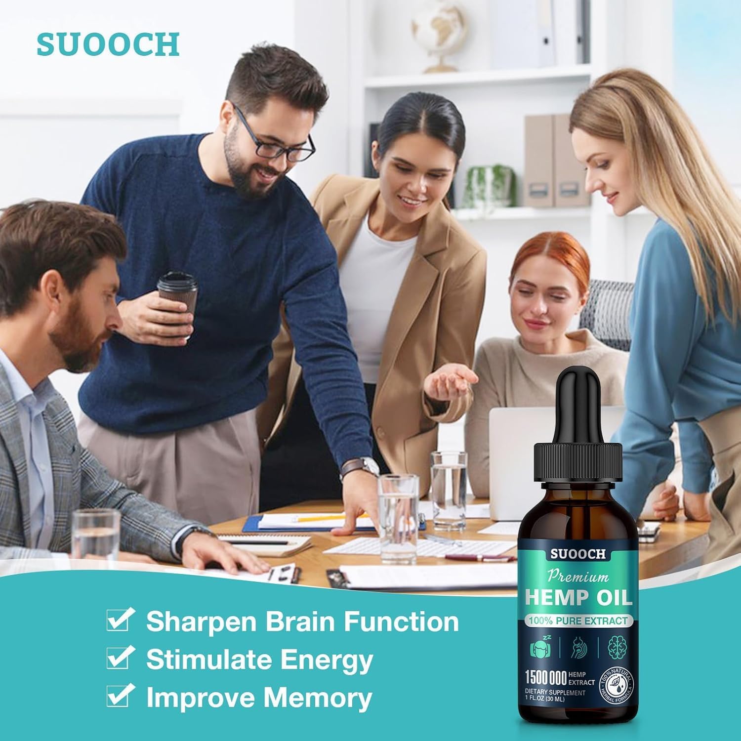 Hemp Oil Organic Premium(2 Pack)- Maximum Strength 100% Natural Drops Hemp Extract Tincture Supports Relaxation - Image 4