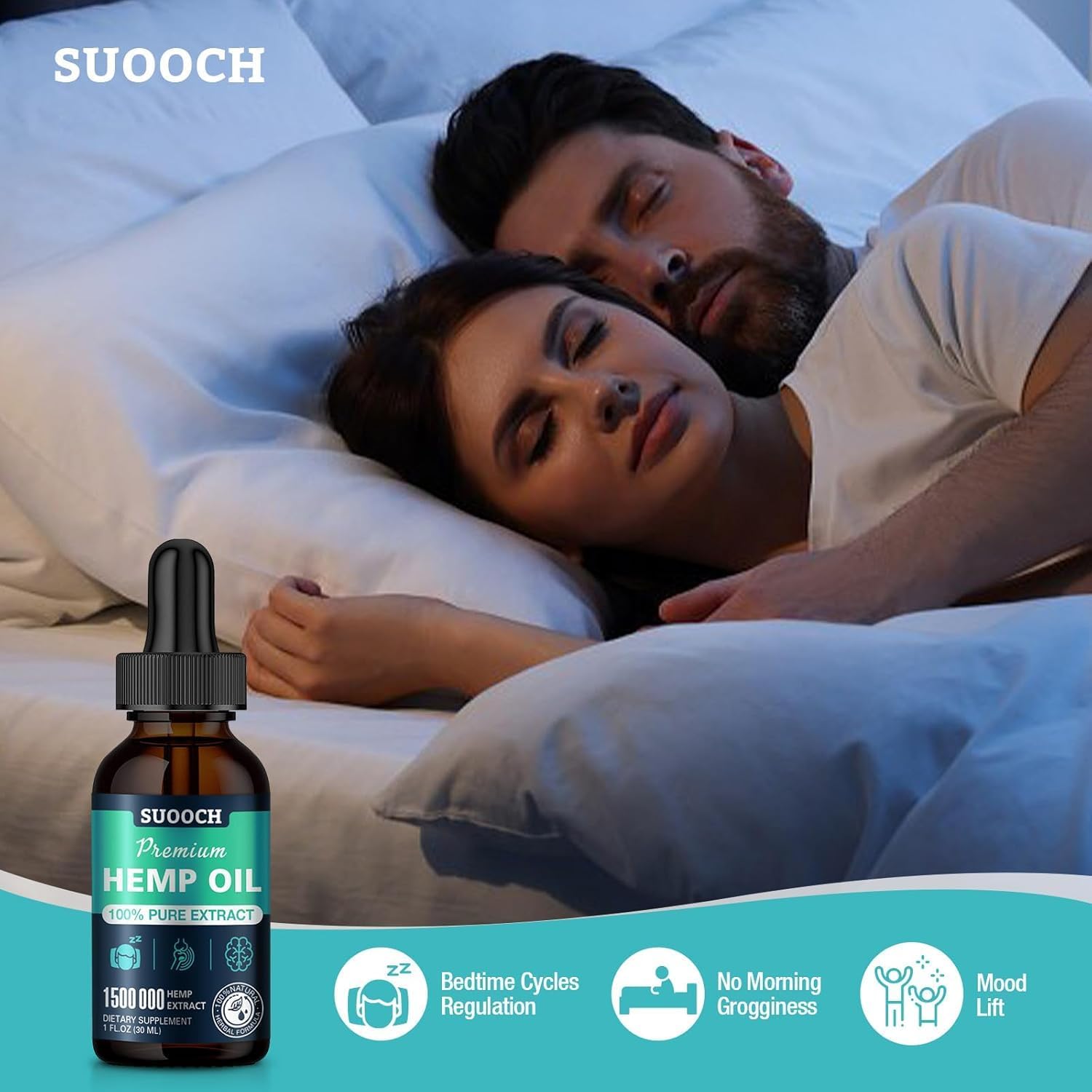 Hemp Oil Organic Premium(2 Pack)- Maximum Strength 100% Natural Drops Hemp Extract Tincture Supports Relaxation - Image 5