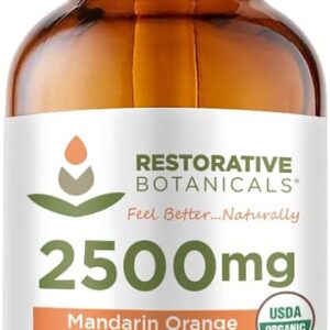Ultra High Strength Hemp Oil for Body & Mind Benefits - 2500mg Mandarin Orange Flavor (1oz/30ml) 60 Servings