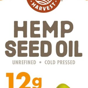 Manitoba Harvest Hemp Seed Oil, Cold Pressed, Premium Quality, 12g of Omegas 3 & 6 Per Serving, Hydrate & Nourish Skin, Non-GMO, Vegan, Gluten Free, Great for cooking, salad dressings, 12 Fl Oz