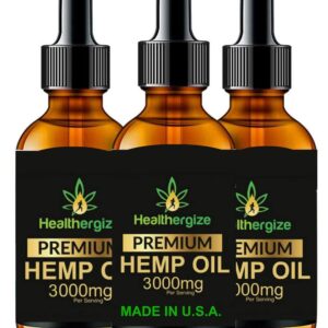 Hemp Oil Premium, Non-GMO, Unrefined with Full Flavor and Natural Benefits, for Calm, Sleep, Discomfort-Product of The USA
