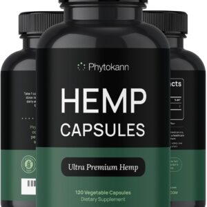 Hemp Oil Capsules Supplement | 120 Servings | Calm & Discomfort - Natural Stress and Immune Health w/Omega 3 6 9 - Made in USA