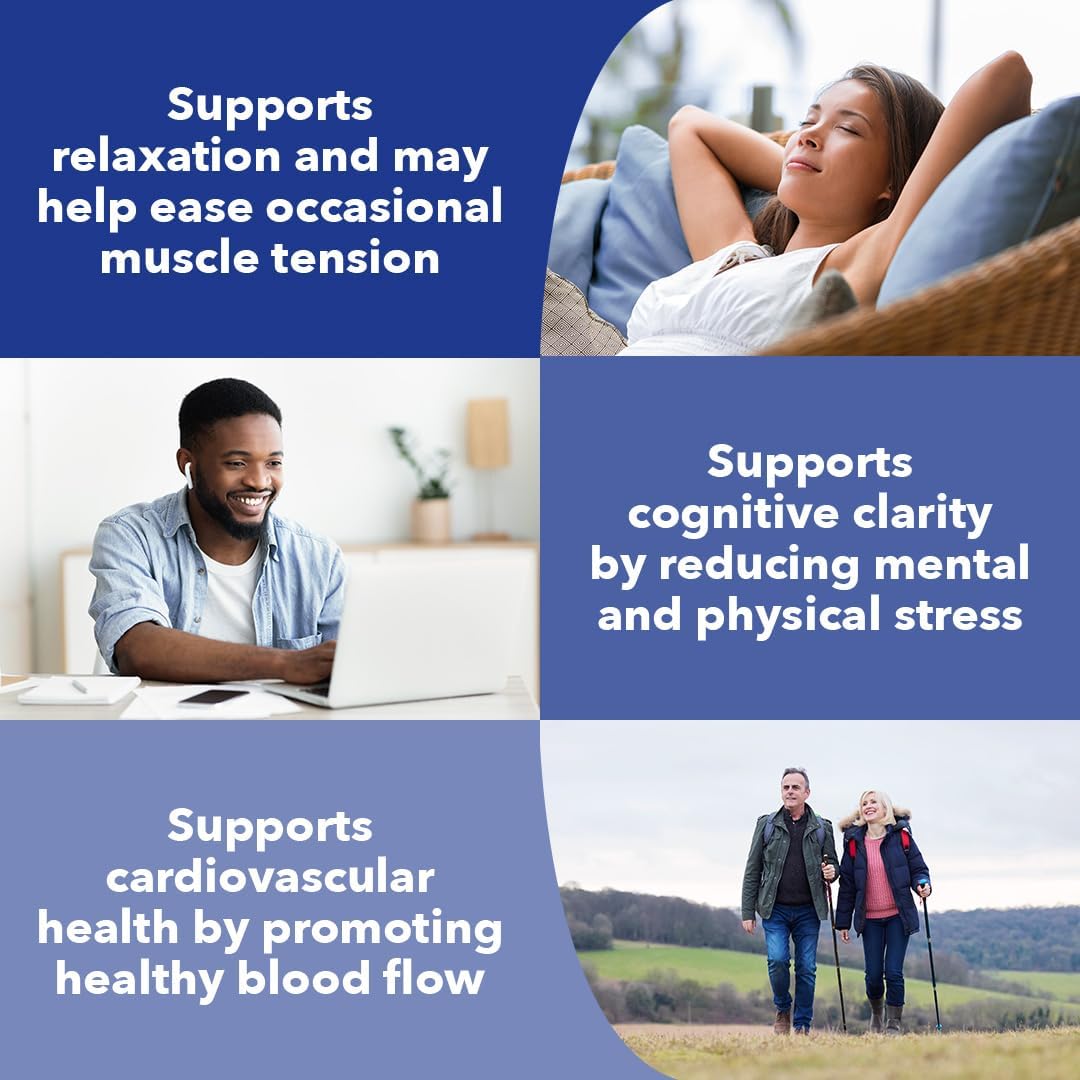 LifeSeasons Anxie-T - Stress Relief Supplement - Supports Mood & Mental Focus - Feel Calm and Relaxed - Eases Tension & Nervousness - Ashwagandha, Kava Kava, GABA & L-Theanine - 60 Capsules - Image 3