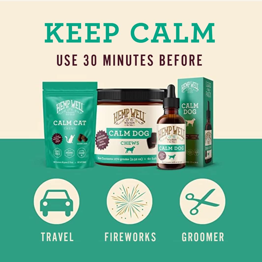 Hemp Well Calm Dog Soft Chews: Organic Hemp Infused with Melatonin - Calming Chews for Separation, Thunderstorms, and Stress - 8 Chews - Image 4