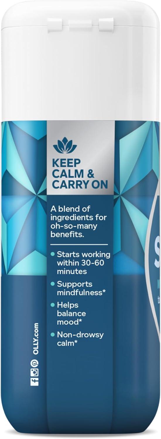 OLLY Ultra Strength Goodbye Stress Softgels, GABA, Ashwagandha, L-Theanine and Lemon Balm, Stress Relief Supplement - 60 Count - Image 4