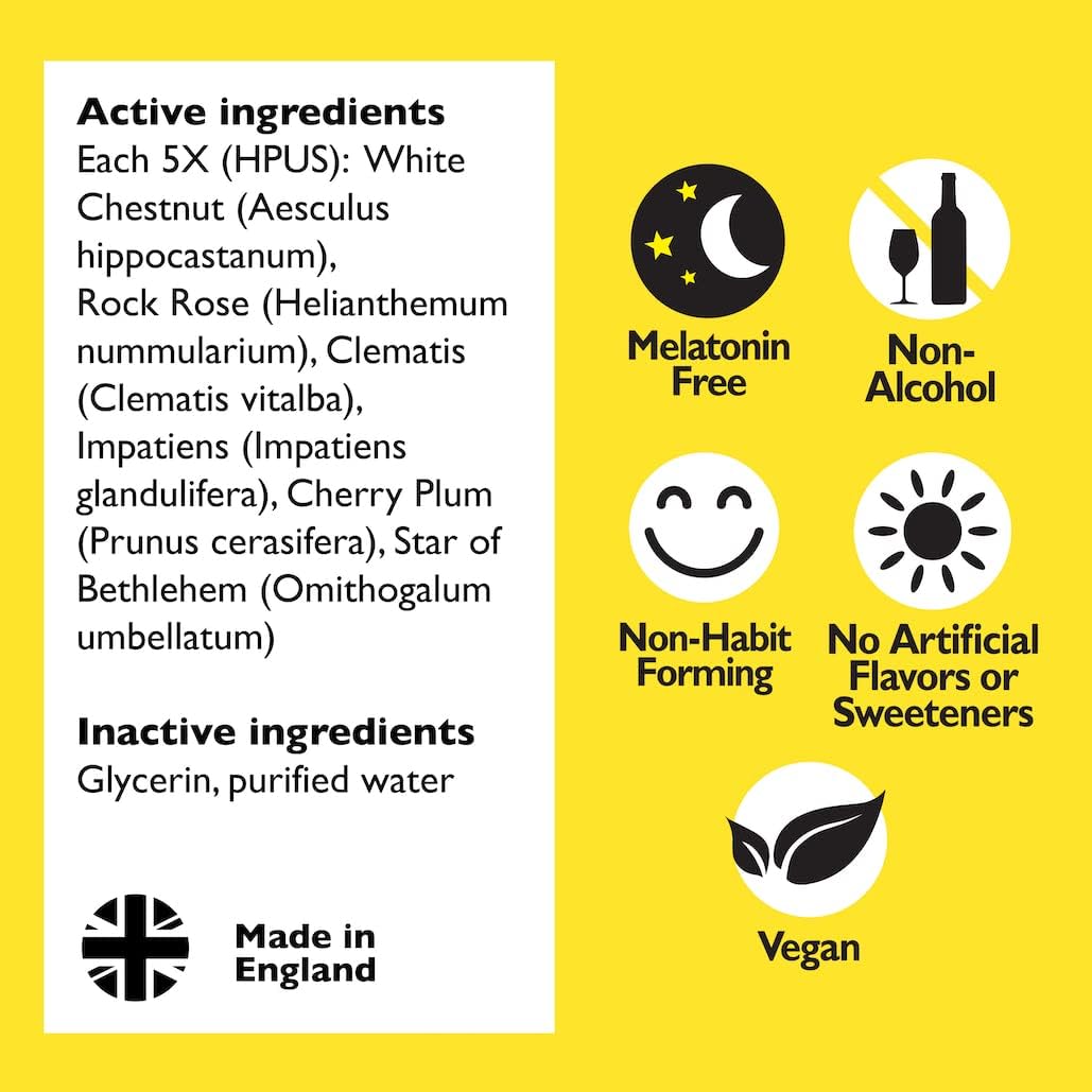 Bach RESCUE SLEEP KIDS Dropper 10mL, Natural Sleep & Stress Relief Aid, Homeopathic Flower Essence, Free of Melatonin, Sugar & Gluten, Kid-Friendly, Non-alcohol Formula - Image 3