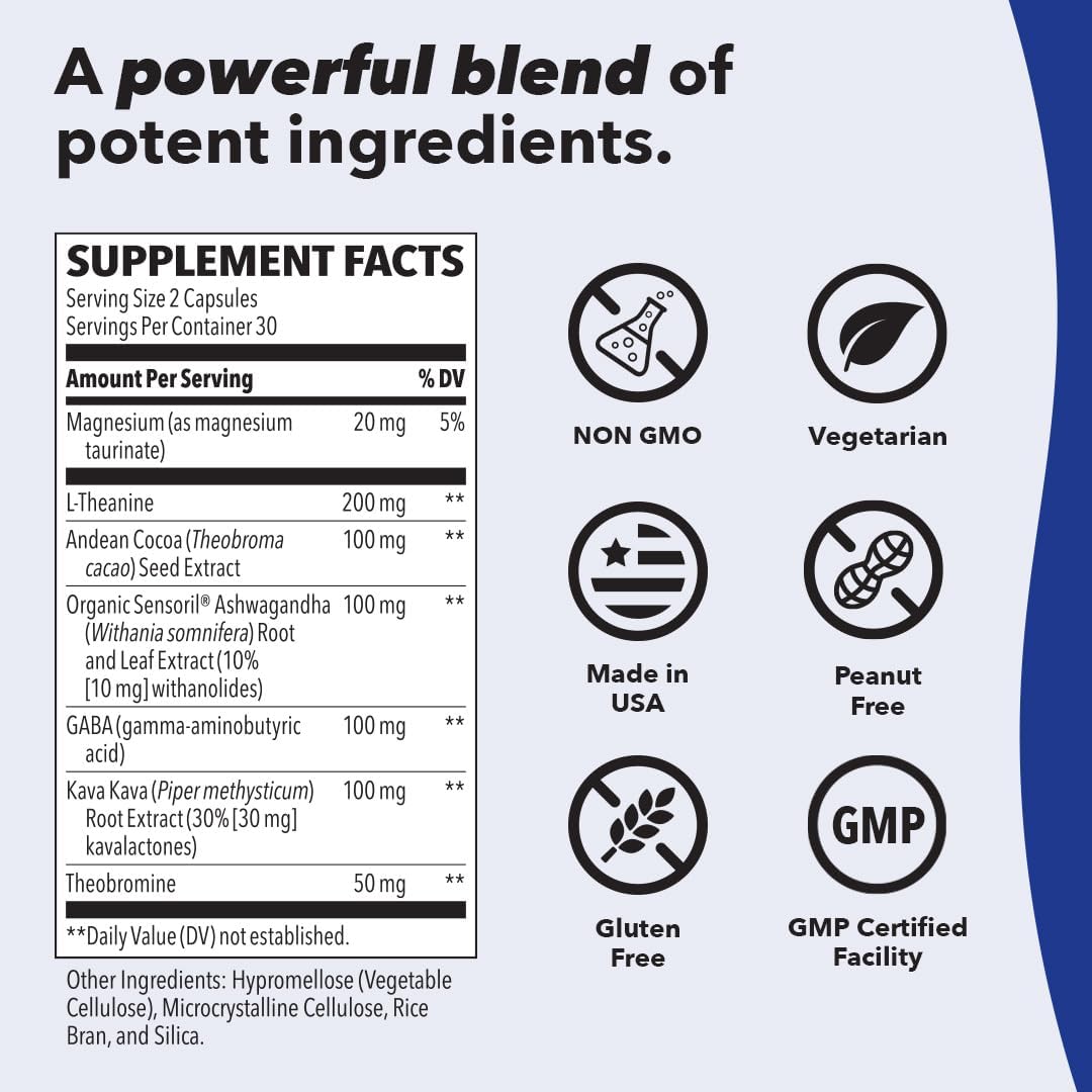 LifeSeasons Anxie-T - Stress Relief Supplement - Supports Mood & Mental Focus - Feel Calm and Relaxed - Eases Tension & Nervousness - Ashwagandha, Kava Kava, GABA & L-Theanine - 60 Capsules - Image 5