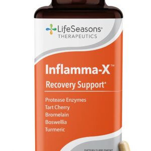 LifeSeasons Inflamma-X Joint & Tissue Support Supplement – Supports Muscle Comfort, Recovery & Flexibility – Herbal Formula with Turmeric, Bromlein, Boswellia & Protease Enzymes – 60 Capsules