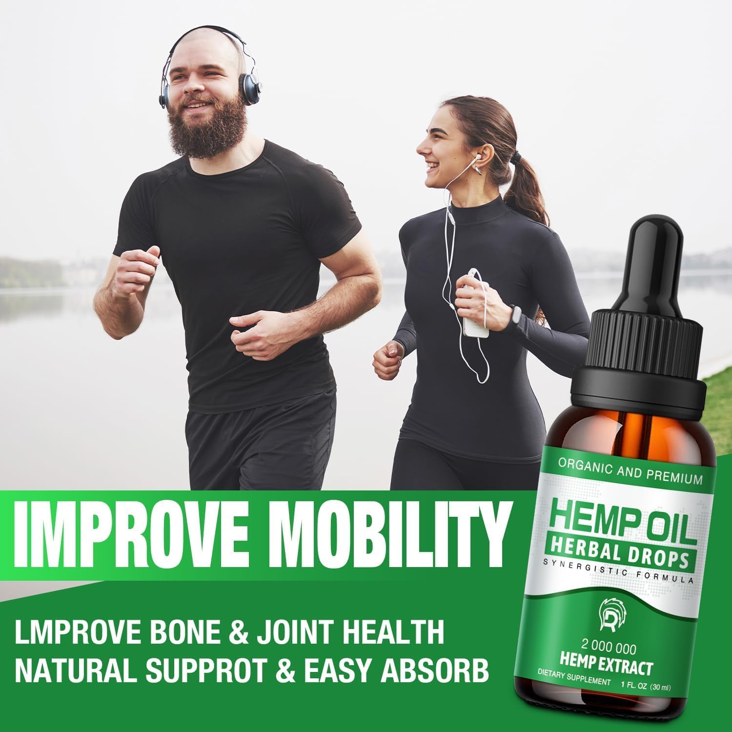 Неmр Oil Drops High Potency - 2,000,000 Maximum Strength Organic Неmр Tincture for Pain Relief, Skin, Anxiety- Natural Неmр Oils Extract-Неmр Supplements Vegan, Non-GMO, 2 Pack - Image 4