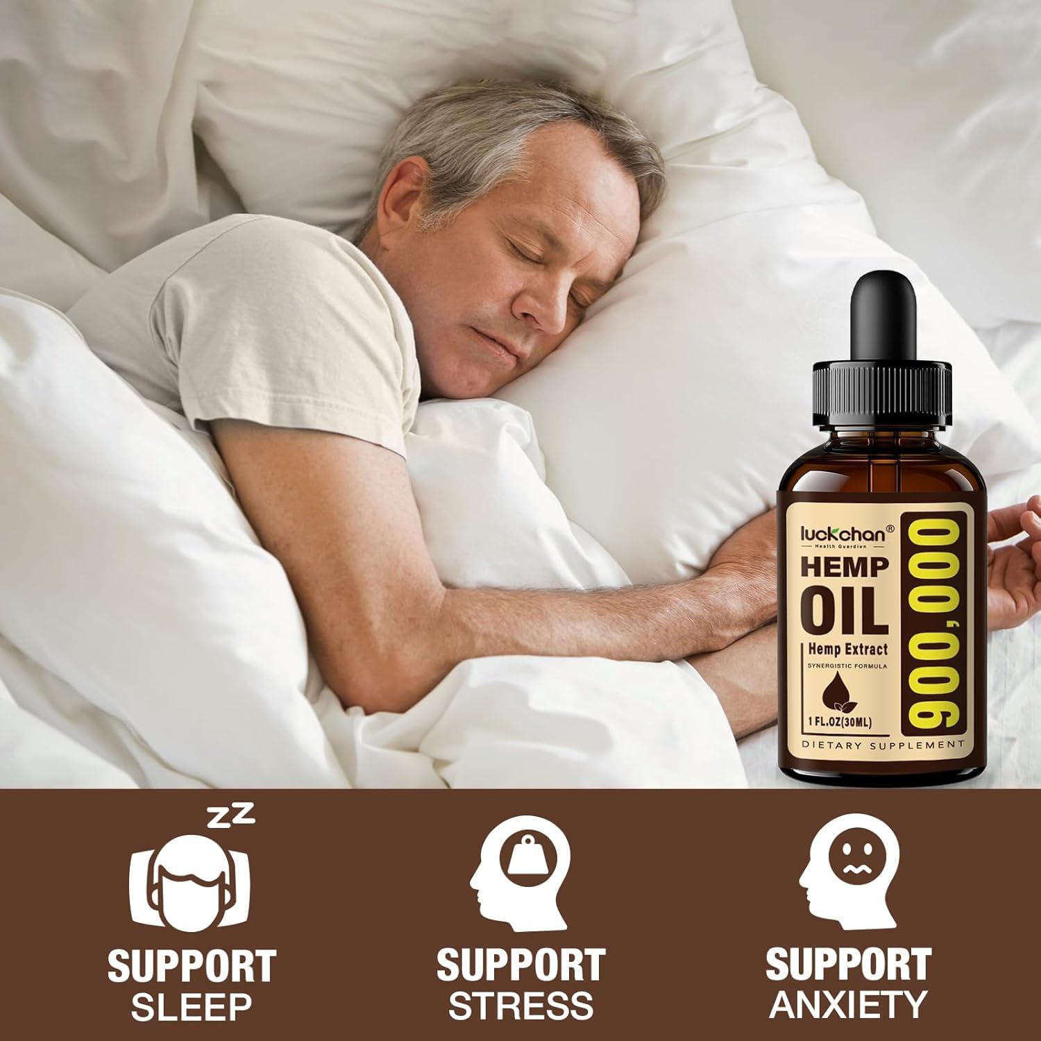 (4-Pack) Premium Hemp Oil High Potency 900,000 Maximum Strength for Sleep Anxiety Relief, Stress, Relaxation, Calming - Natural Hemp Extract, Vegan, Non-GMO - Organic Tincture Drops - Image 4