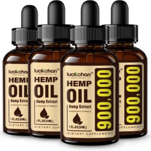 Organic Oil Drop C02 Extraction Vegan, Non-GMO - Natural Tincture Drops 4-Pack