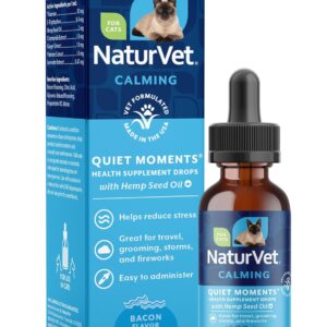 NaturVet Hemp Quiet Moments Calming Drops for Cat, 1oz