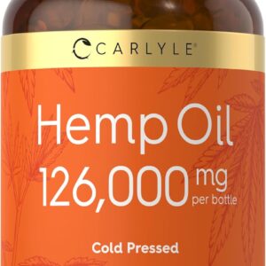 Carlyle Hemp Oil Capsules | 126,000 mg | 180 Softgels | Non-GMO, Gluten Free