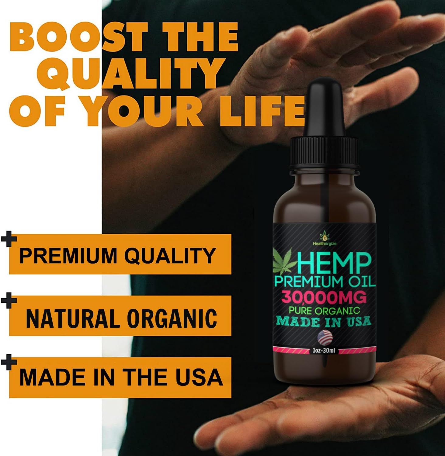 Hemp Oil-5 Pack-High Potensy Hemp Seed Oil-Organic HempOil, Full Flavor Natural Benefits-Made in USA-for Skin, Calm, Discomfort, Muscles, Massage-Safe for Pets-Full Omega 3, 6, 9 - Image 4