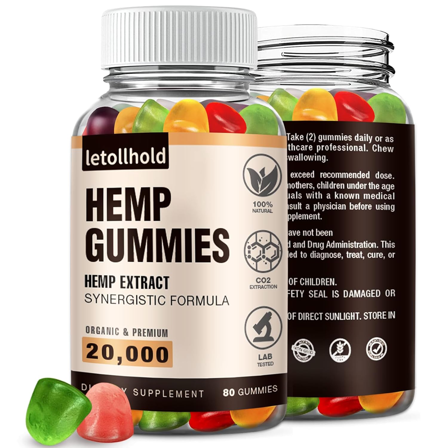 Hemp Gummies for Sleep, Pain, Anxiety (1 Pack) - High Potency Advanced Extra Strength with Pure Natural Hemp Oil, Best Hеmp Gummies for Adults - Low Sugar