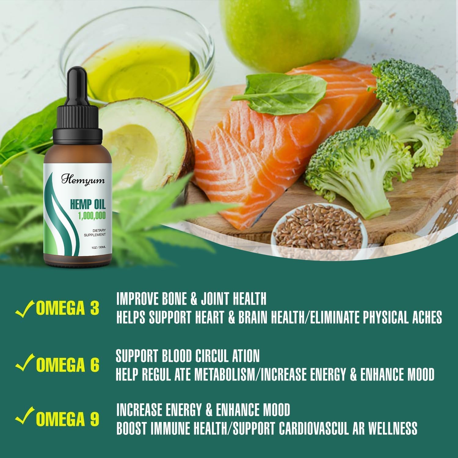 (3-Pack) Hemp Oil Drops High Potency - for Pain Relief, Skin, Anxiety Maximum Strength Natural Hemp Oil - Organic Hemp Oils Extract Relieve Good Mood - Image 6