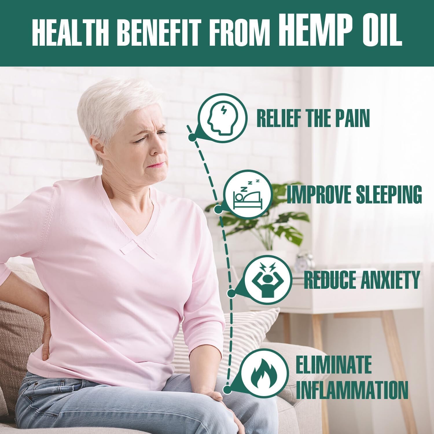 (3-Pack) Hemp Oil Drops High Potency - for Pain Relief, Skin, Anxiety Maximum Strength Natural Hemp Oil - Organic Hemp Oils Extract Relieve Good Mood - Image 3