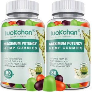 (2 Packs) Hemp Gummies High Potency for Sleep, Pain, Anxiety- Pure Extra Strength Organic Hеmp Oil Gummies - 100% Natural Bear Hemp Gummy for Adults