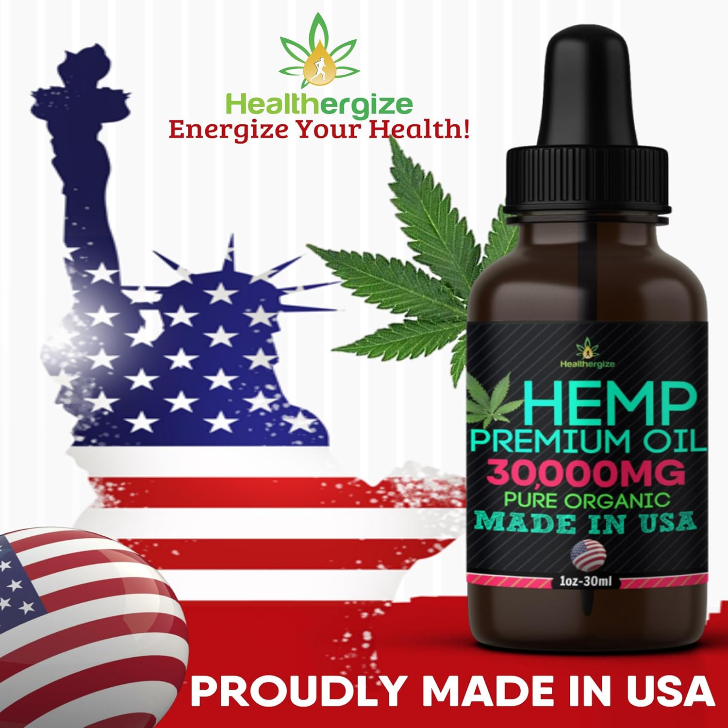 Hemp Oil-5 Pack-High Potensy Hemp Seed Oil-Organic HempOil, Full Flavor Natural Benefits-Made in USA-for Skin, Calm, Discomfort, Muscles, Massage-Safe for Pets-Full Omega 3, 6, 9 - Image 2