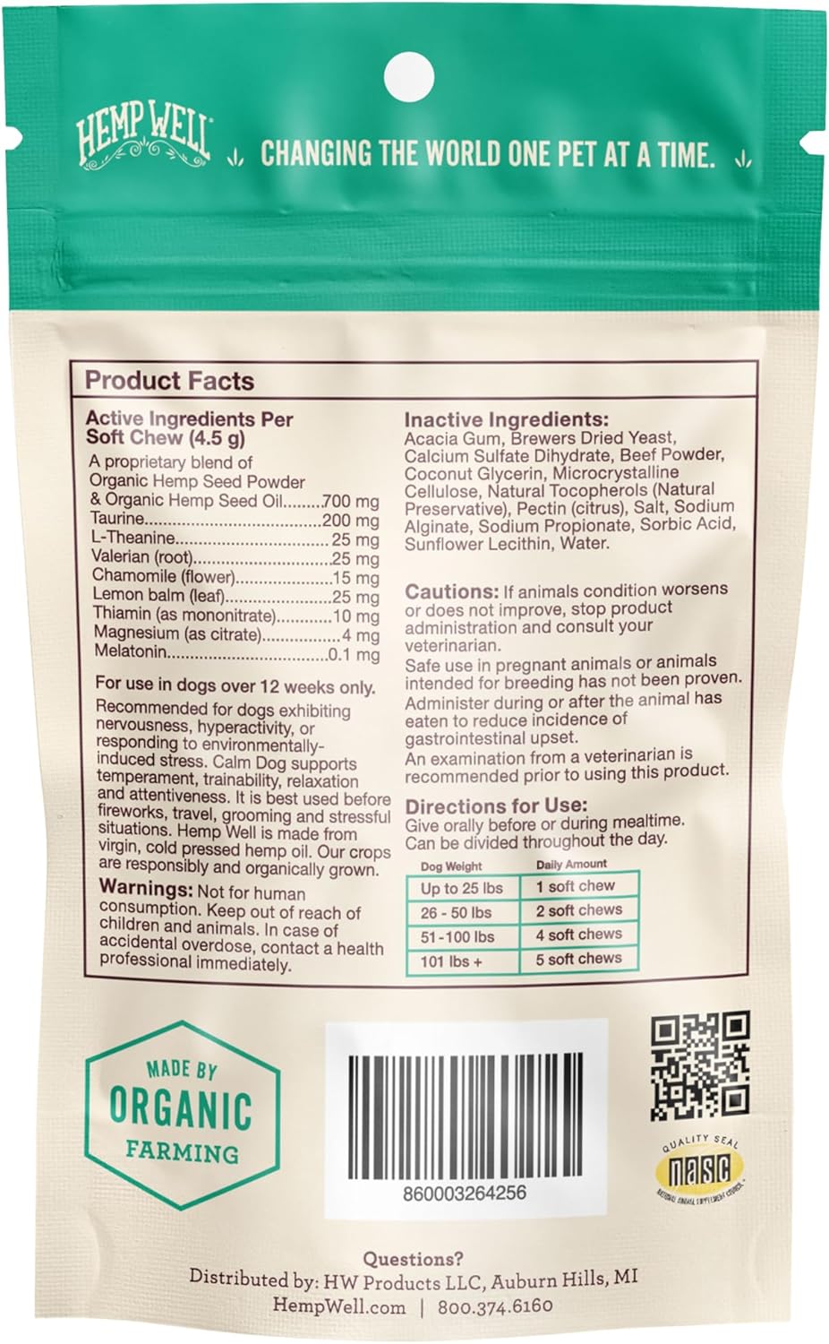 Hemp Well Calm Dog Soft Chews: Organic Hemp Infused with Melatonin - Calming Chews for Separation, Thunderstorms, and Stress - 8 Chews - Image 5