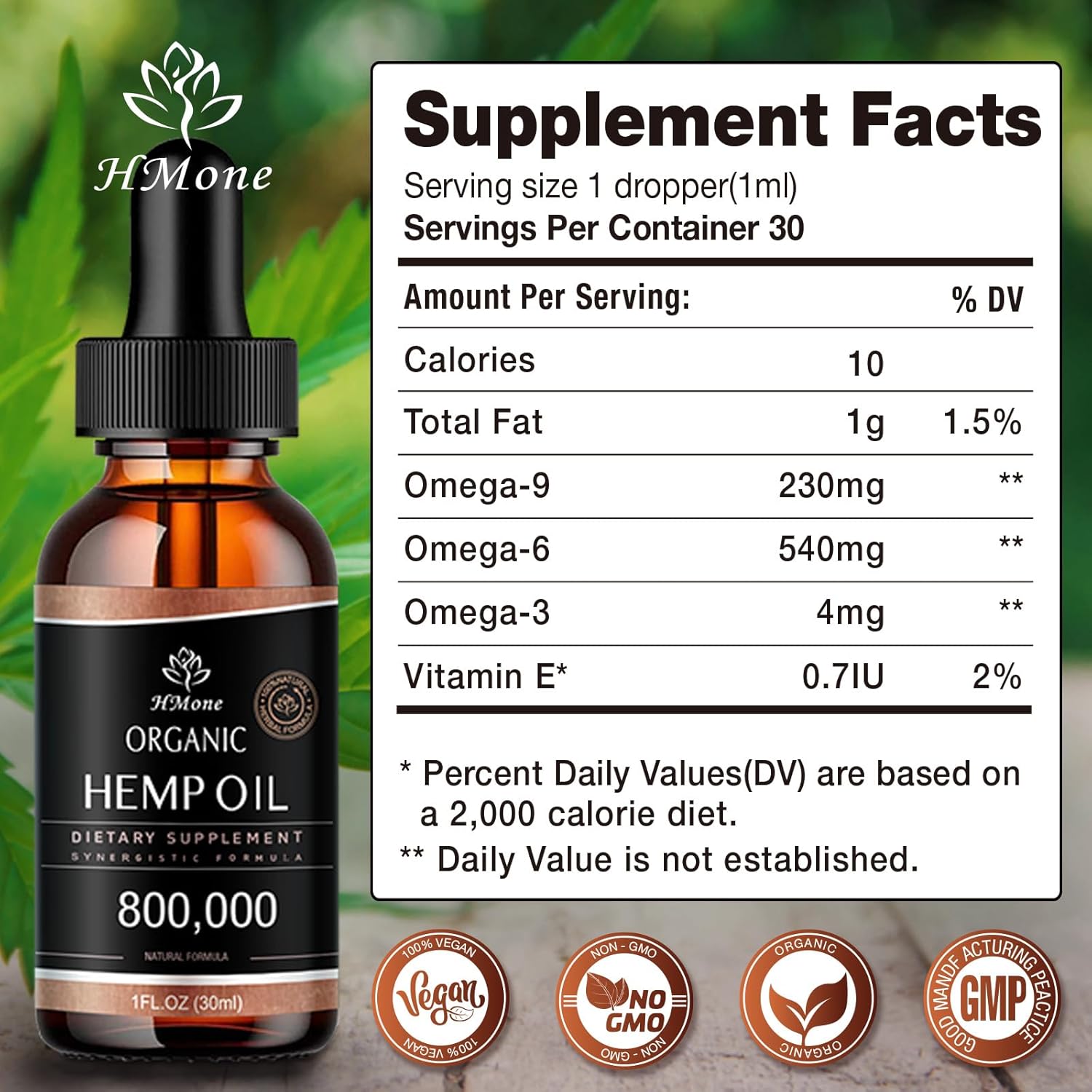 3 Pack Hemp Oil Drops for Pain Relief, Skin, Anxiety - High Potency Strength Organic High Potency Hemp Tincture - with C02 Extraction, Vegan, Non-GMO - Image 7