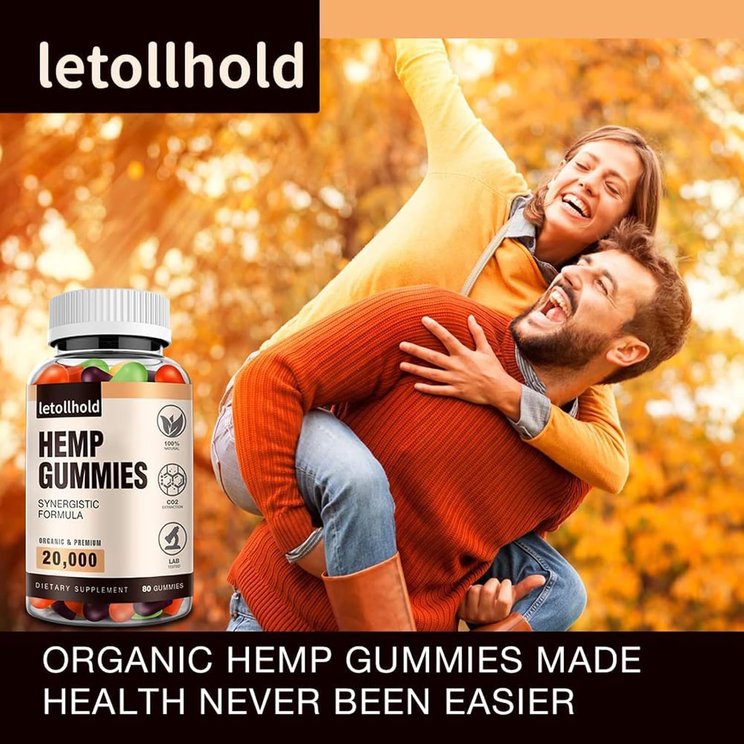 Hemp Gummies for Sleep, Pain, Anxiety (1 Pack) - High Potency Advanced Extra Strength with Pure Natural Hemp Oil, Best Hеmp Gummies for Adults - Low Sugar - Image 7