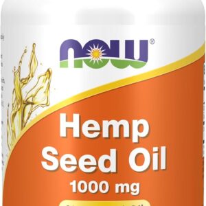 NOW Foods Supplements, Hemp Seed Oil 1,000 mg, Essential Fatty Acids, Nutritional Oil, 120 Softgels