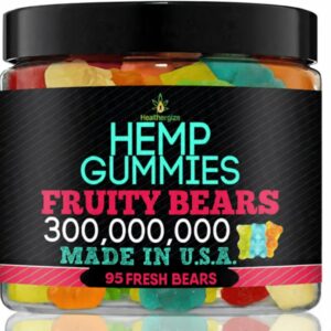Hemp Gummies Edibles for Sleep Calm HempOil Gummy Bears-95 Fresh and Fruity Bears-Made in USA