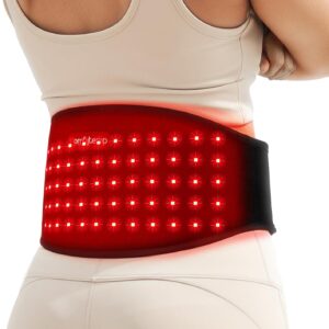 Comfytemp 5000mAh Portable Red Light Therapy Belt for Body, FSA Eligible HSA Near Infrared Light Therapy Wrap, 13W Wearable Light Wrap for Lower Back Waist Belly Joint Muscle, 50''x7''
