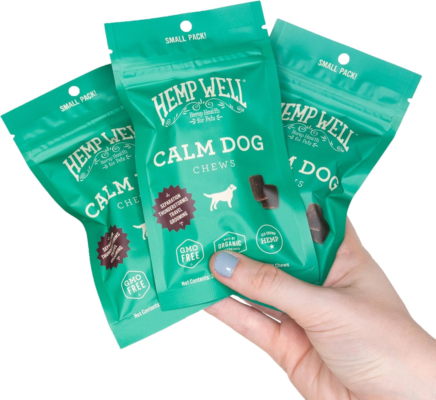 Hemp Well Calm Dog Soft Chews: Organic Hemp Infused with Melatonin - Calming Chews for Separation, Thunderstorms, and Stress - 8 Chews - Image 6