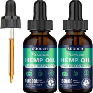 Неmр Oil Drops (2 Pack) for Pain Relief,Anxiety,Skin - High Potency Strength Organic Hemp Tincture - Natural Неmр Oils Extract-Неmр Supplements Vegan, Non-GMO