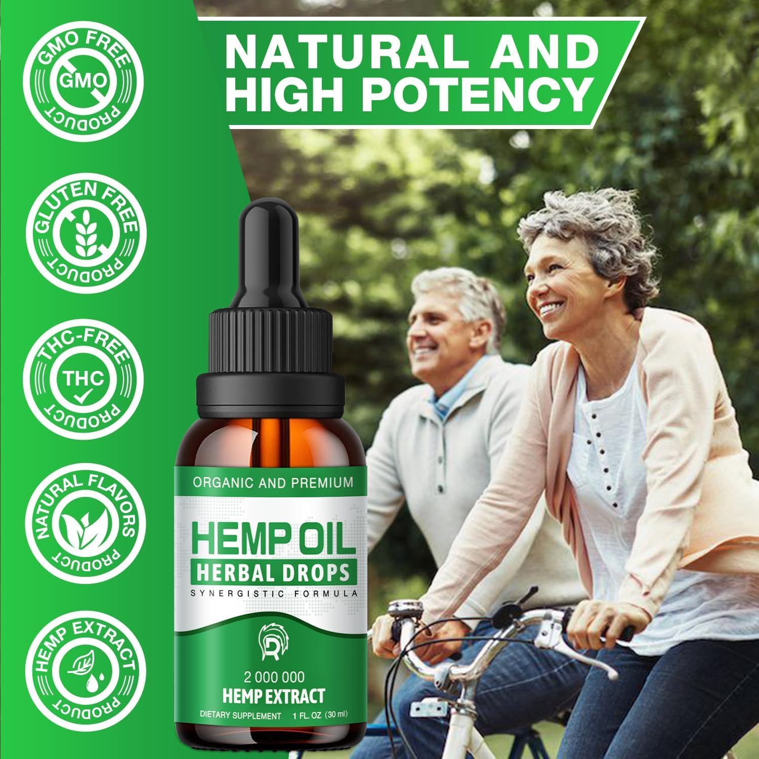 Неmр Oil Drops High Potency - 2,000,000 Maximum Strength Organic Неmр Tincture for Pain Relief, Skin, Anxiety- Natural Неmр Oils Extract-Неmр Supplements Vegan, Non-GMO, 2 Pack - Image 7