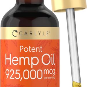 Carlyle Hemp Seed Oil 925,000 mcg | High Potency | Contains Omega 3,6,9 | Cold Pressed | Vegetarian, Non-GMO, Gluten Free