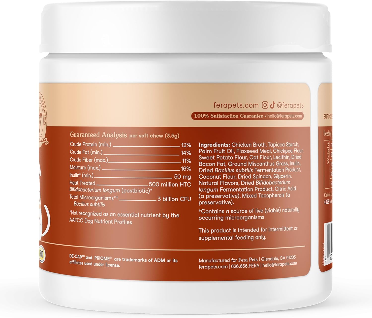 Fera Pets Probiotics for Dogs with Prebiotics and Postbiotics - Full Spectrum Gut Health Support - Promotes a Balanced Gut Microbiome - Boosts Immune Health - 90 Soft Chews - Image 8