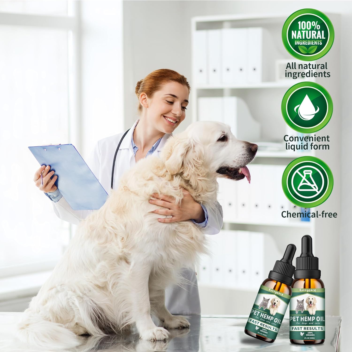 Hemp Oil for Dogs & Cats, Anxiety & Stress Relief Drops with Omega 3-6-9,Hemp Oil Helps with Pain, Stress, Sleep, Arthritis, Seizures Support, Calming Pet Supplement for Small & Large Pets - Image 6