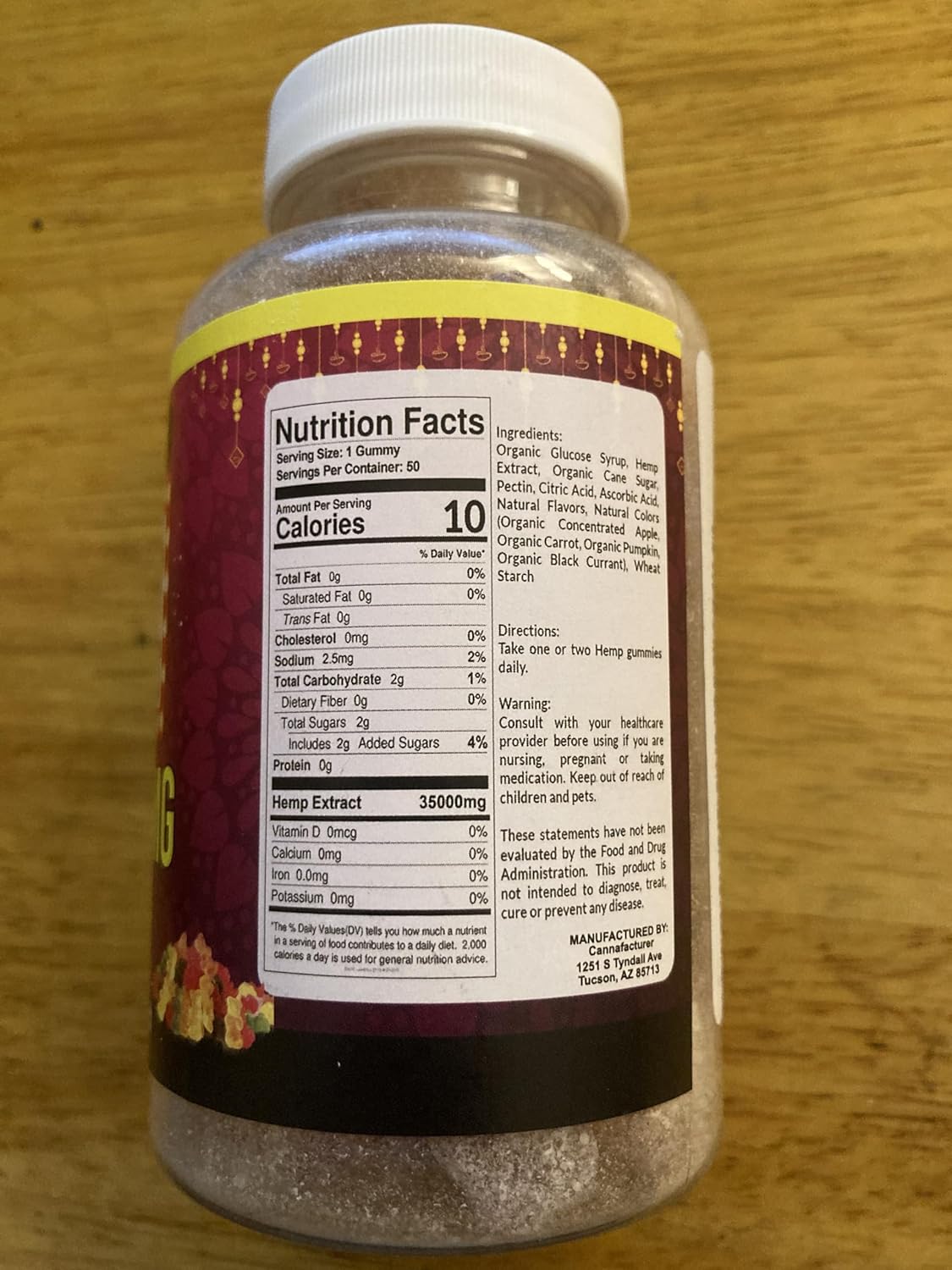 High Potency Organic Hemp Gummies Adults Vegan Infused Earthmed Natural Oil Gummy Blissful Aura Extra Strength Vitamin E Premium Omega 3 6 8 9 - Image 3