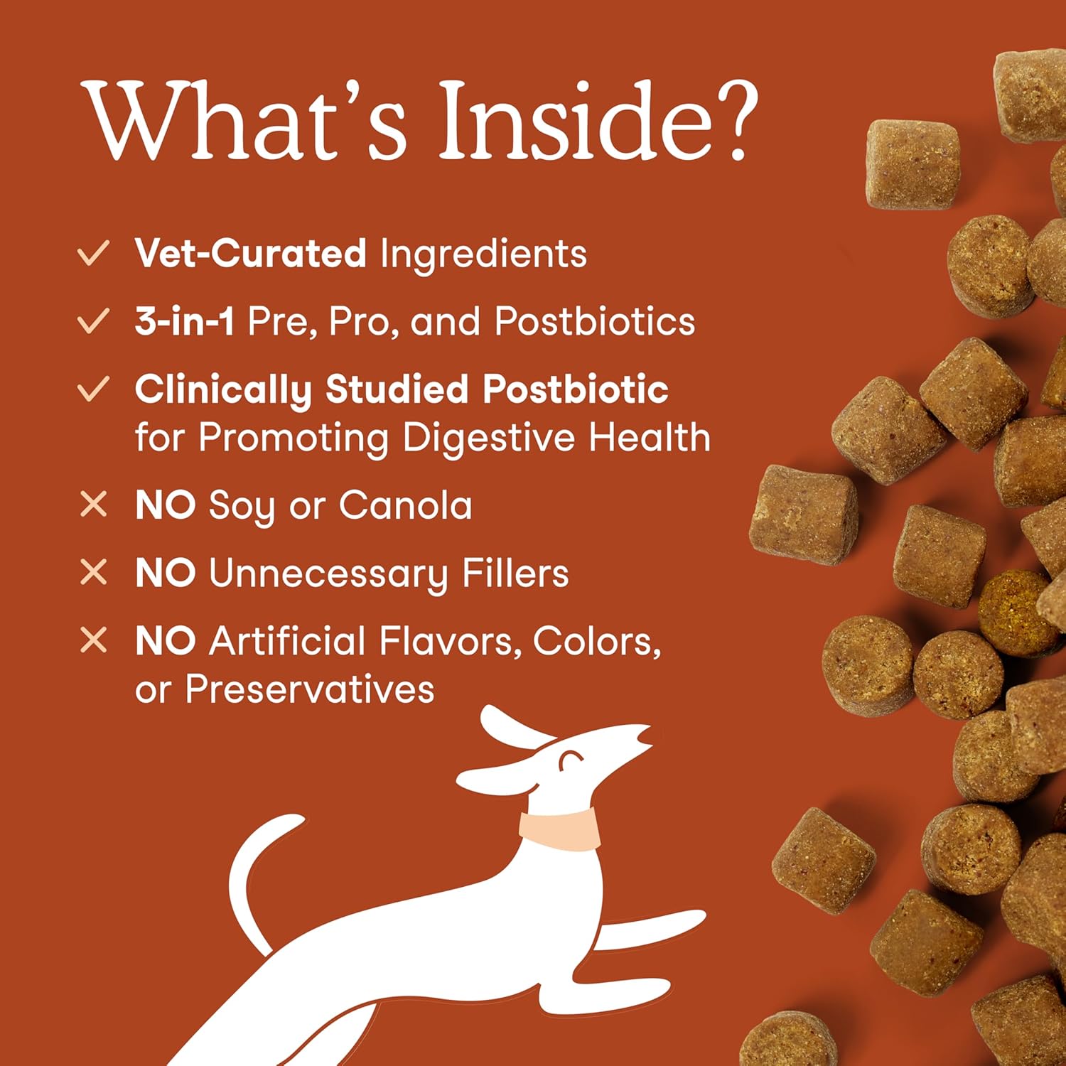 Fera Pets Probiotics for Dogs with Prebiotics and Postbiotics - Full Spectrum Gut Health Support - Promotes a Balanced Gut Microbiome - Boosts Immune Health - 90 Soft Chews - Image 3