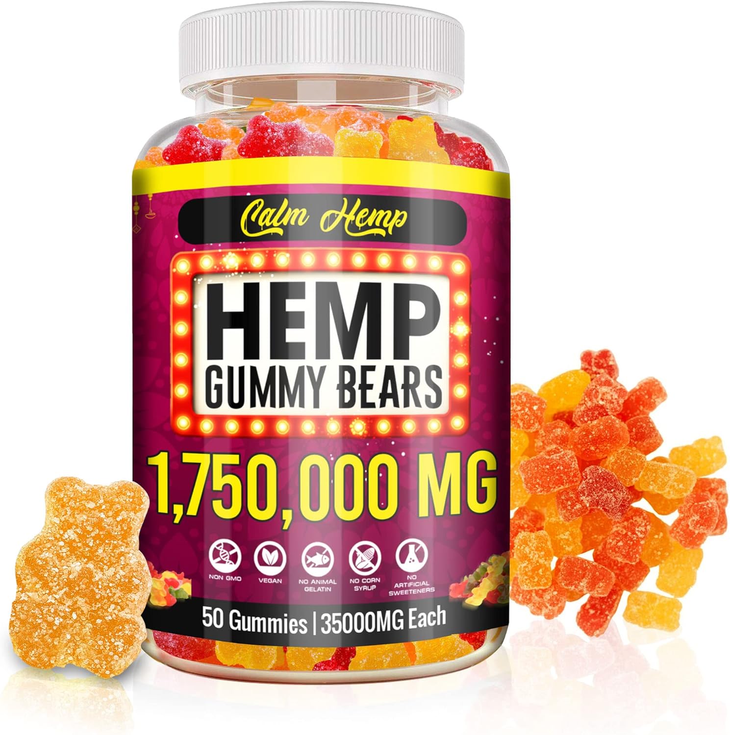 High Potency Organic Hemp Gummies Adults Vegan Infused Earthmed Natural Oil Gummy Blissful Aura Extra Strength Vitamin E Premium Omega 3 6 8 9