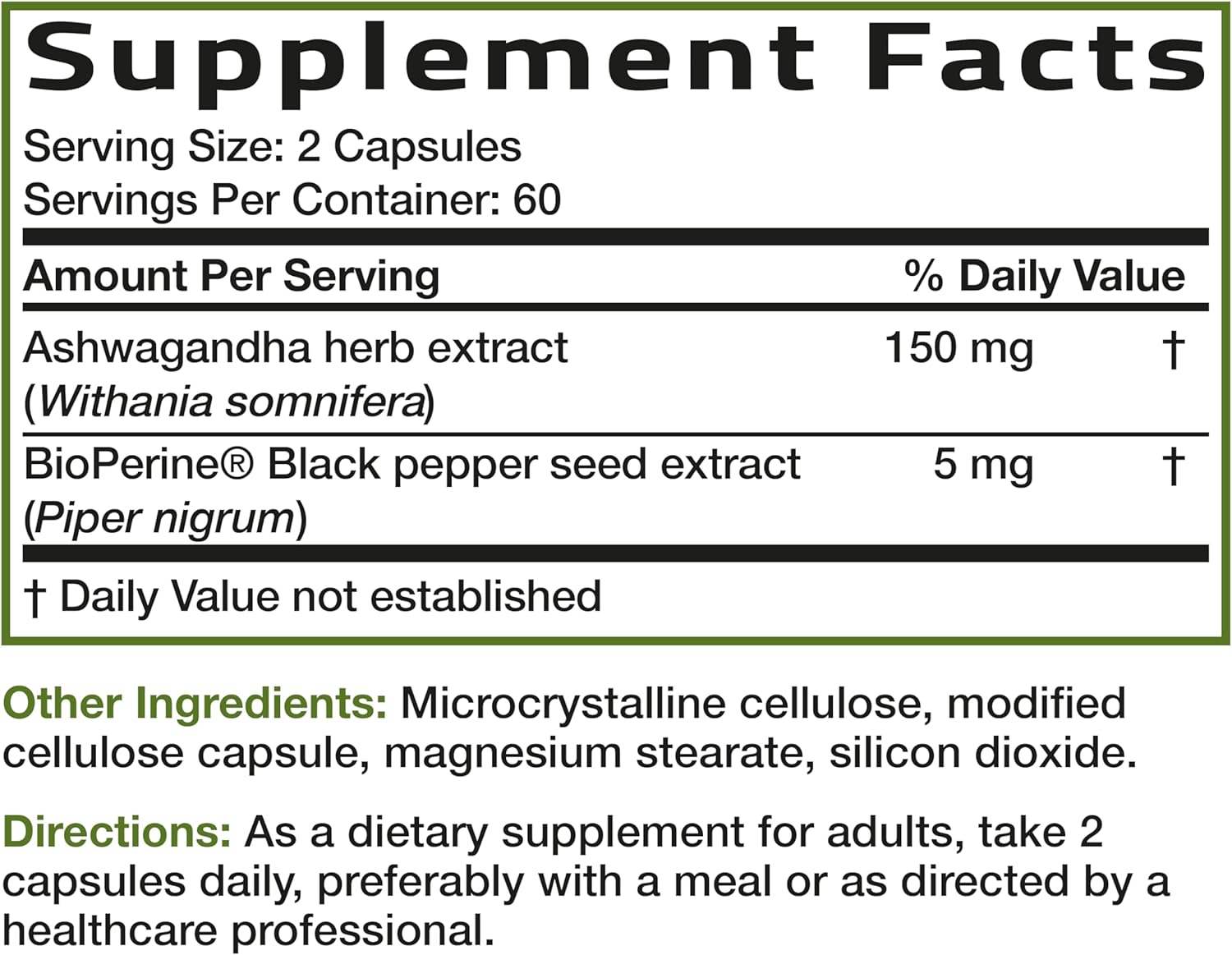 Bronson Ashwagandha Extra Strength Stress & Mood Support with BioPerine - Non GMO Formula, 120 Vegetarian Capsules - Image 8