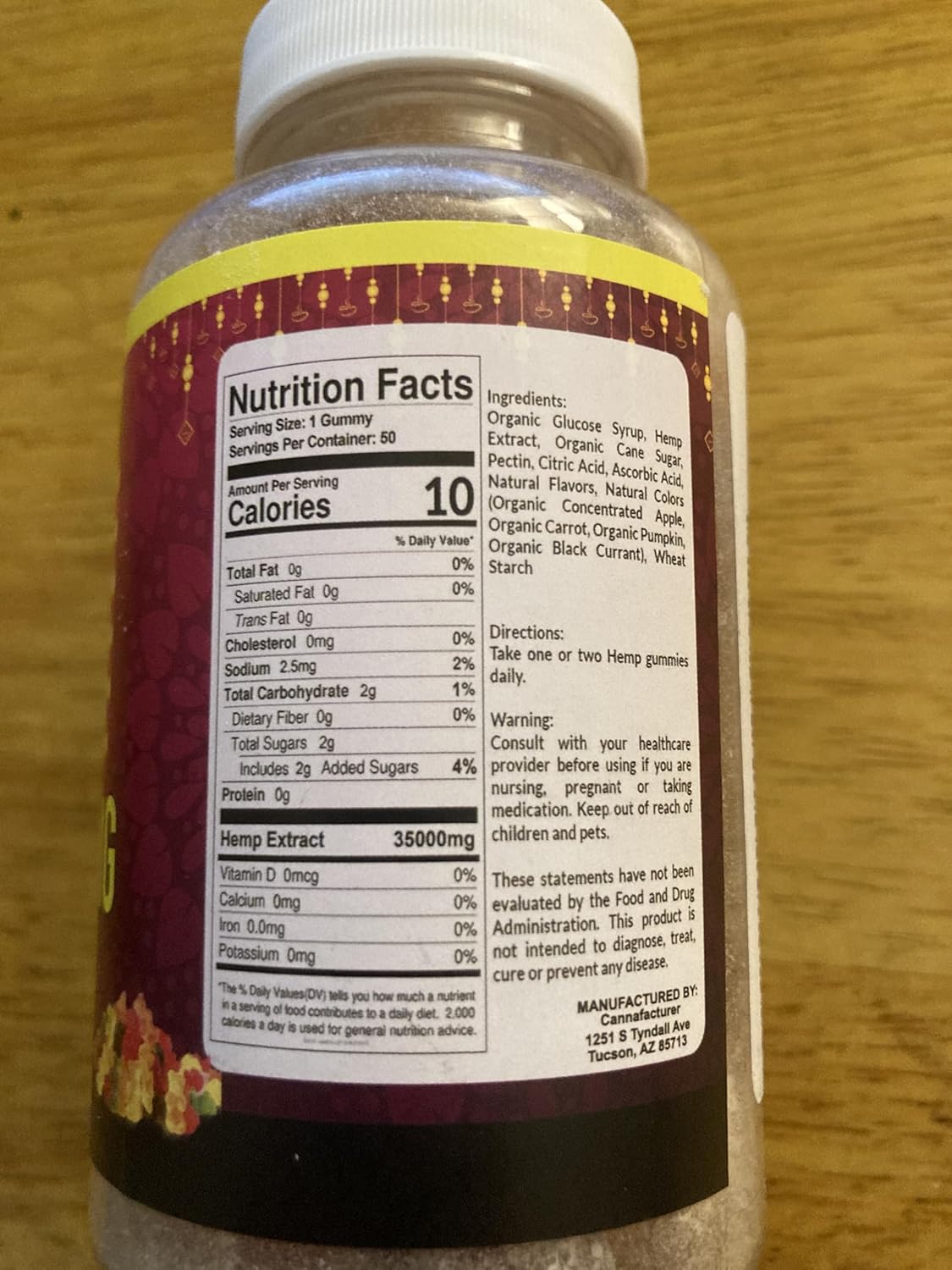 High Potency Organic Hemp Gummies Adults Vegan Infused Earthmed Natural Oil Gummy Blissful Aura Extra Strength Vitamin E Premium Omega 3 6 8 9 - Image 5