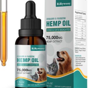Неmр Oil for Dogs Cats - Pure Неmр Drops for Pets Arthritis Pain Аnxiety Rеlief Strеss - Dog Herbal Supplements -Hip Joint Support Calming - Skin Health - Omega 3-6-9 Fatty Acids