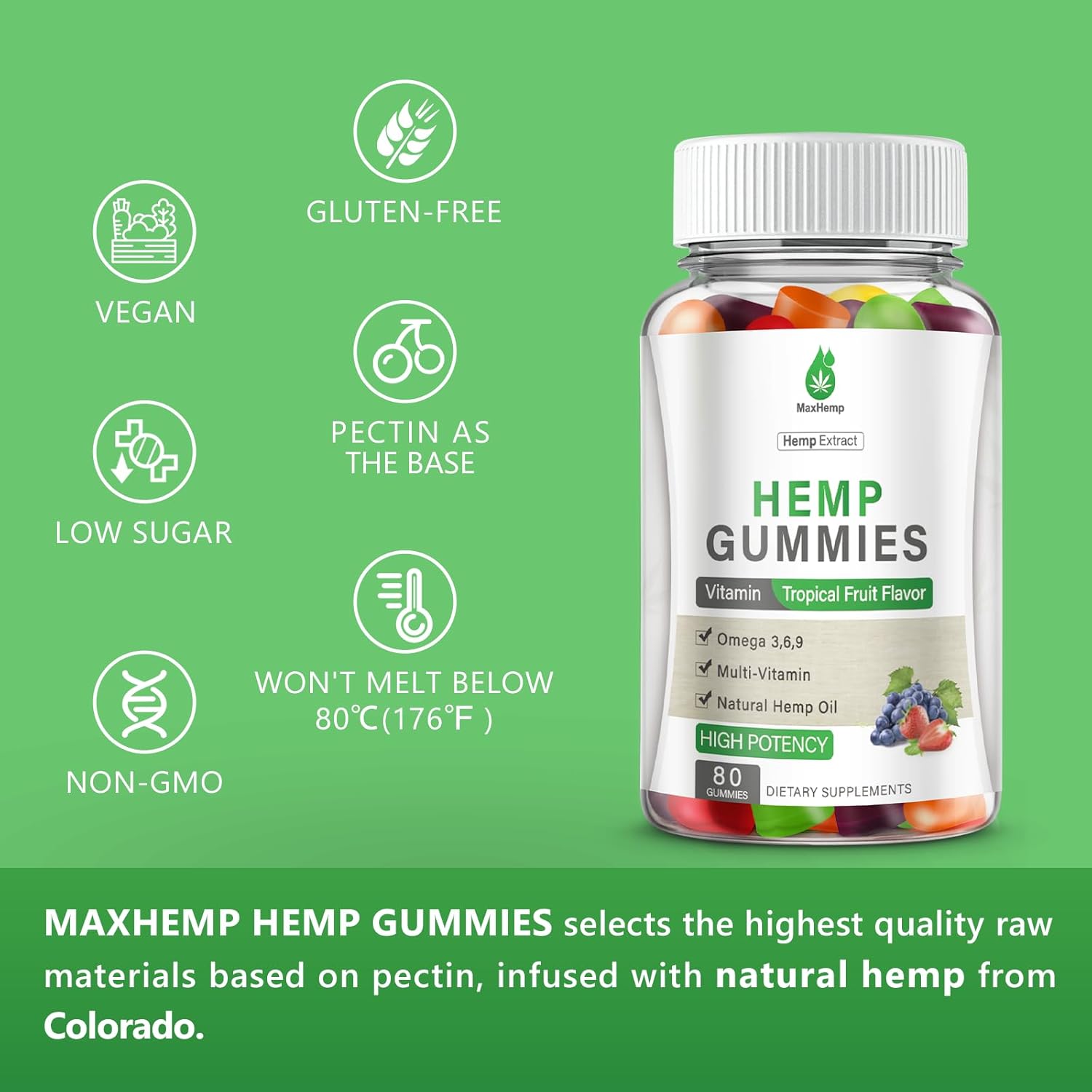 3 Packs Hemp Gummies for Pain, Sleep, Anxiety - Hemp Gummy with Pure Hеmp Oil Extract Vegan Bear Candy - Image 7