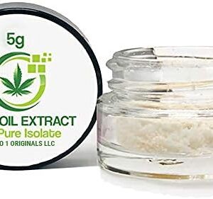 Hemp Extract Powder | Hemp Oil Isolate | 100% Pure Isolate Powder | 5g 5000mg Isolate | Great for Migraine Relief, Sleep Aid, Improve Brain Function, Increase Focus