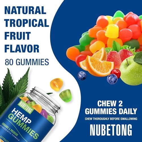 2 Packs Hemp Gummies for Sleep, Pain, Anxiety Relief High Potency Supplement Edible Bear Gummy Extra Strength Pure Natural Hemp Oil Extract Vegan, Non-GMO - Image 2