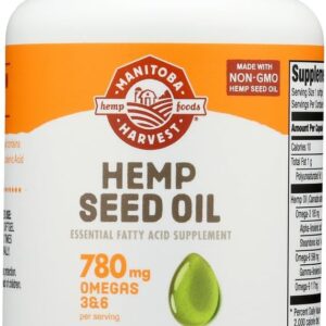 Hemp Seed Oil, 1000Mg Ea, 60 Sgel Pack Of 4