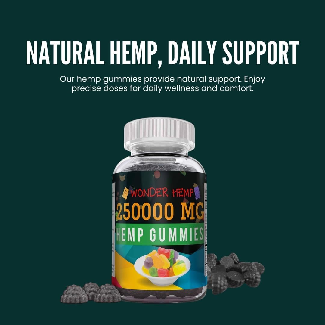 Organic Hemp Gummies Neuropathy Nerve Support Supplement Natural Pure Hemp Oil Extract - Pains Vitamin B2 Extra Strength Relief High Potency Edible Vegan Zen Leaf Made in USA - Image 7