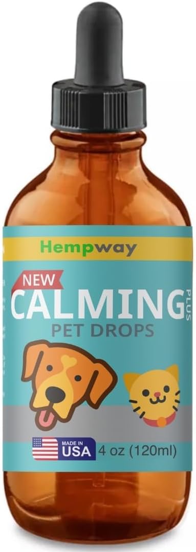 Dog Cat Calming Drops Organic Made in USA | Anti-Separation Natural Dog Cat Calming Formula for Well-Being and Comfort | Bacon Flavor 4 oz (120 ml) - 120 Servings - Image 2