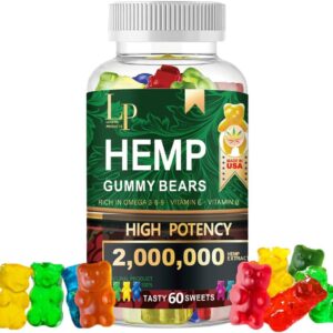 Legend - Hemp Gummies 2,000,000mg High Potency Natural Hemp Oil Infused Gummies for Restful Sleep, Calm, Inflammation – Fruity Flavors Organic Hemp Extract Gummies (60 Gummies)