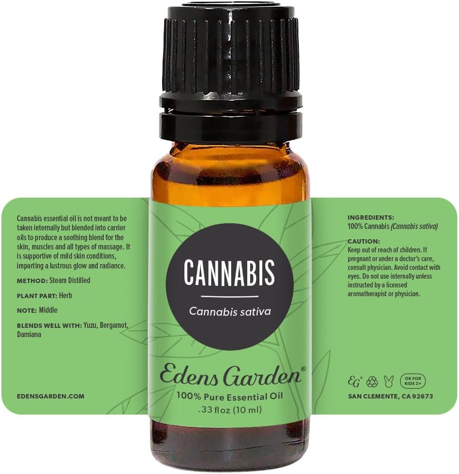 Edens Garden Cannabis Essential Oil- 100% Pure Premium Grade, Undiluted, Natural, Therapeutic, Aromatherapy, The Best for Diffuser, Skin, Candle, Humidifiers 10 ml (.33 fl oz) - Image 9