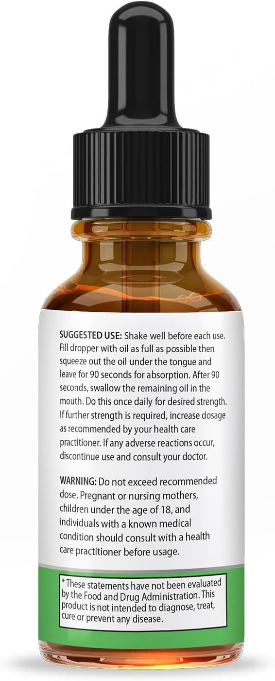 NATURE'S BENEFICIALS Organic Hemp Oil Extract Drops, 500mg - Image 4